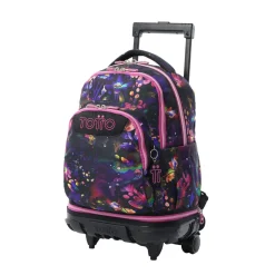 TOTTO - Mochila Tiza con ruedas Flower Galaxy* Material Escolar