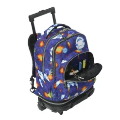 TOTTO - Mochila Tiza con ruedas Space Blue* Material Escolar