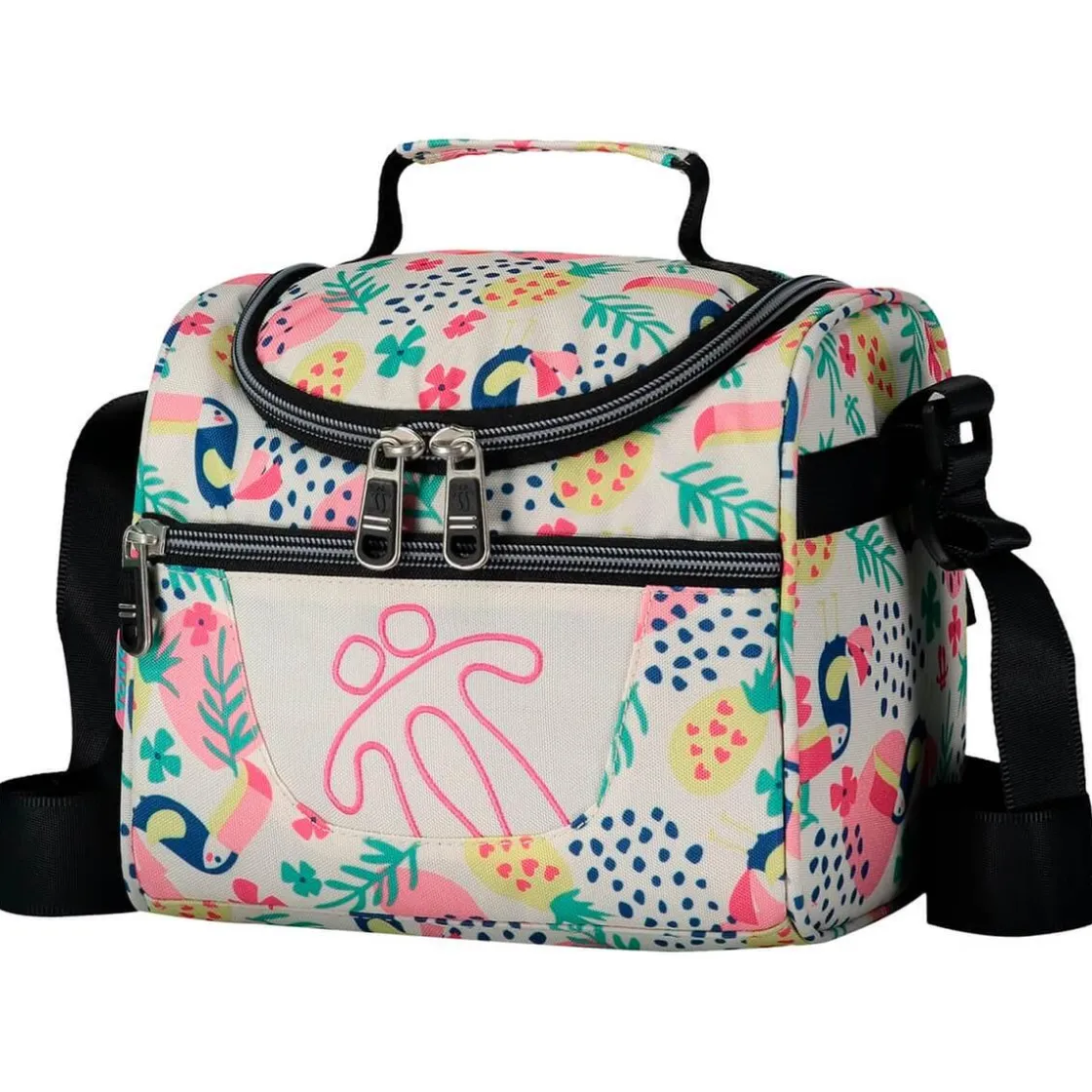 TOTTO - Portameriendas escolar Pizarra - Tucanes y piñas