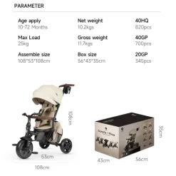 DEVESSPORT Triciclo Comfo Max 6 en 1 – Verde