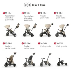 DEVESSPORT Triciclo Comfo Max 6 en 1 – Beige