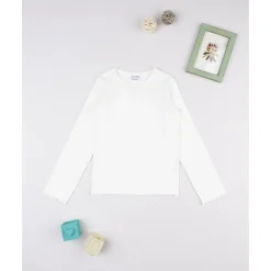 Prenatal T-shirt blanca de niña manga larga