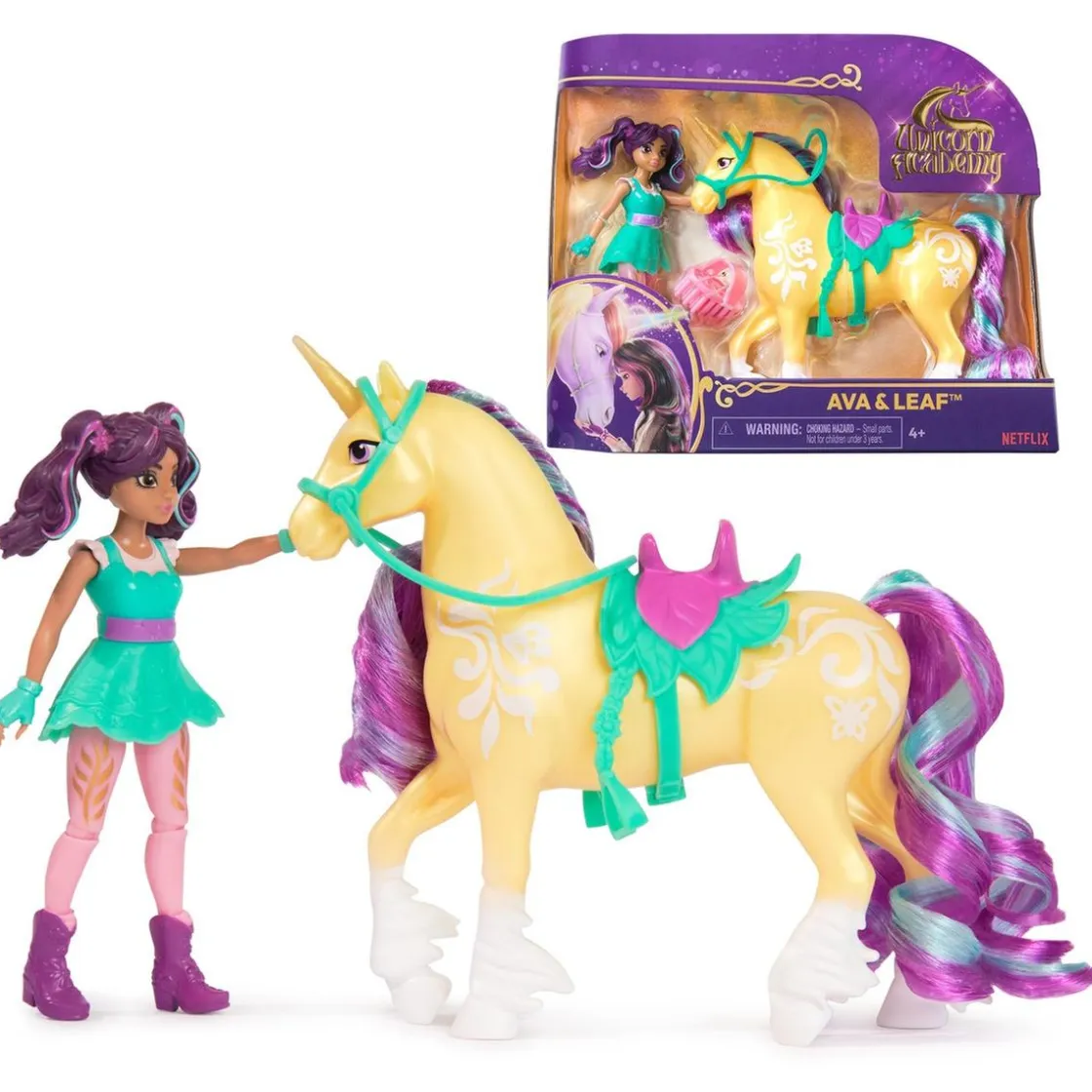 SPIN MASTER Unicorn Academy - Muñeca Ava y Leaf