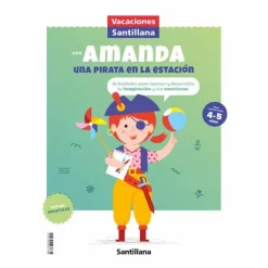 SUN CITY Vacaciones Santillana - Vacaciones con Amanda una pirata en la estación 4-5 años* Juguetes Educativos Y Libros