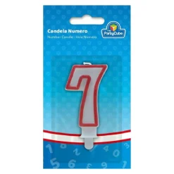 TOYS "R" US Vela borde rojo 7* Artículos De Fiesta Y Regalos