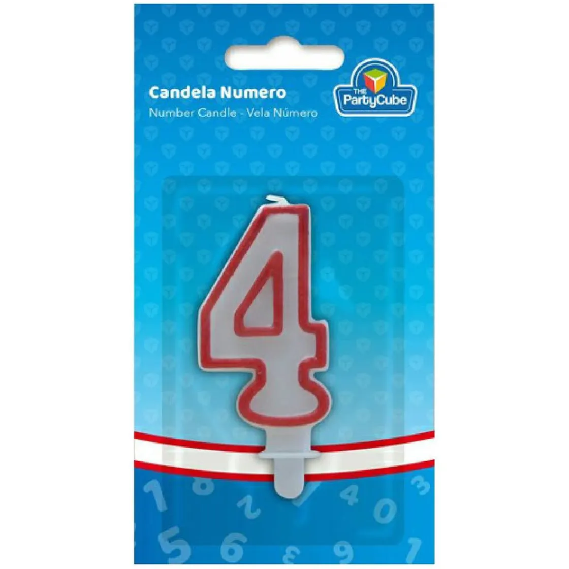 TOYS "R" US Vela borde rojo 4* Artículos De Fiesta Y Regalos