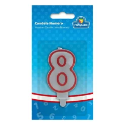 TOYS "R" US Vela borde rojo 8* Artículos De Fiesta Y Regalos