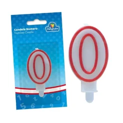 TOYS "R" US Vela con Borde Rojo 0* Artículos De Fiesta Y Regalos