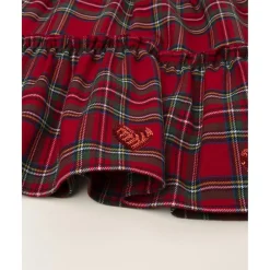 Prenatal Vestido niña tartán rojo con cremallera trasera
