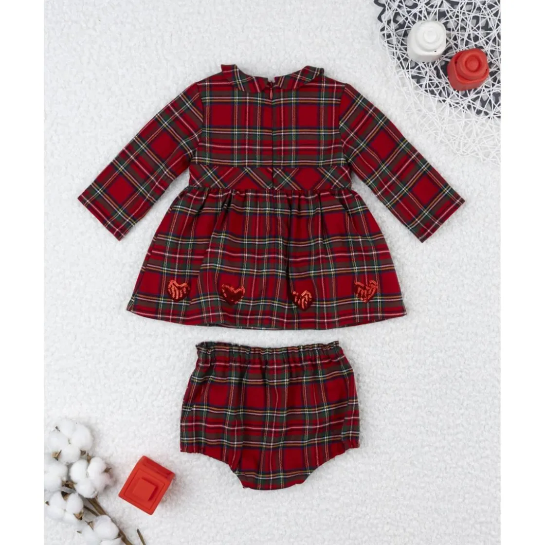 Prenatal Vestido niña tartán rojo con culotte a juego* Recién Nacido·Ropa Y Accesorios|Ropa Y Accesorios·Vestidos