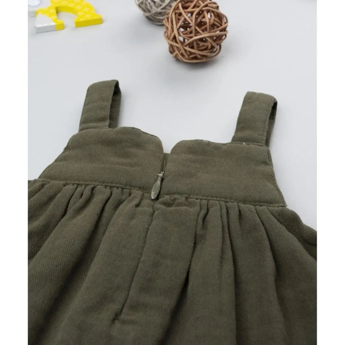 Prenatal Vestido pichi verde con bordado para niña* Recién Nacido·Ropa Y Accesorios|Ropa Y Accesorios·Vestidos