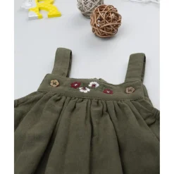 Prenatal Vestido pichi verde con bordado para niña* Recién Nacido·Ropa Y Accesorios|Ropa Y Accesorios·Vestidos