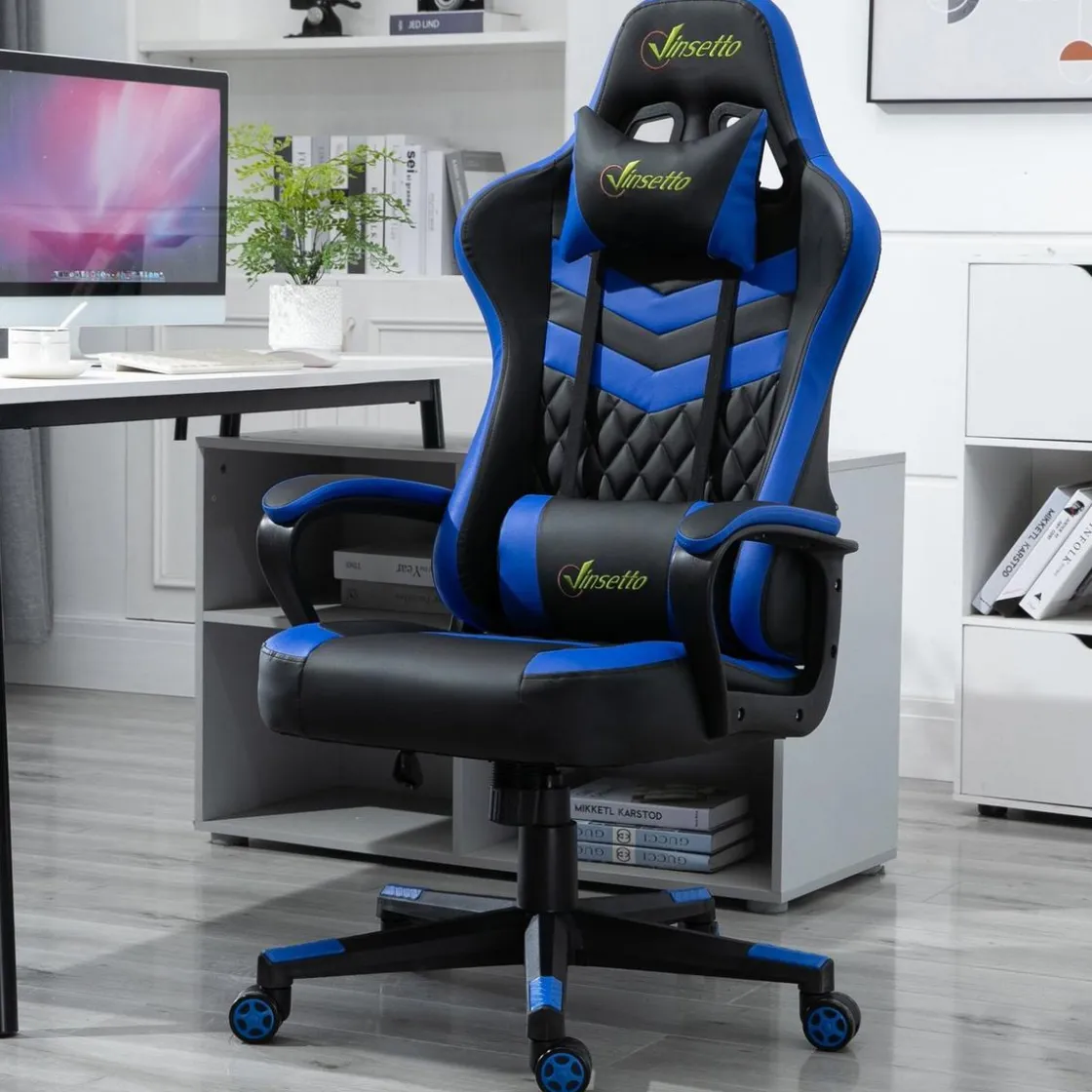 Homcom Vinsetto - Silla Gaming azul-negro