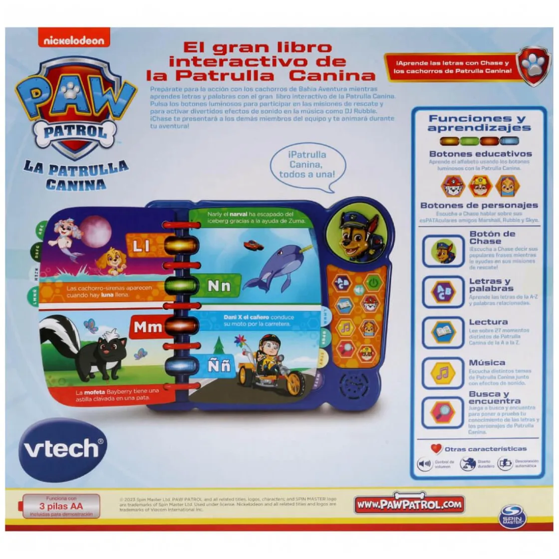 VTECH - Patrulla Canina - Libro interactivo* Coleccionables Y Mini Mundos
