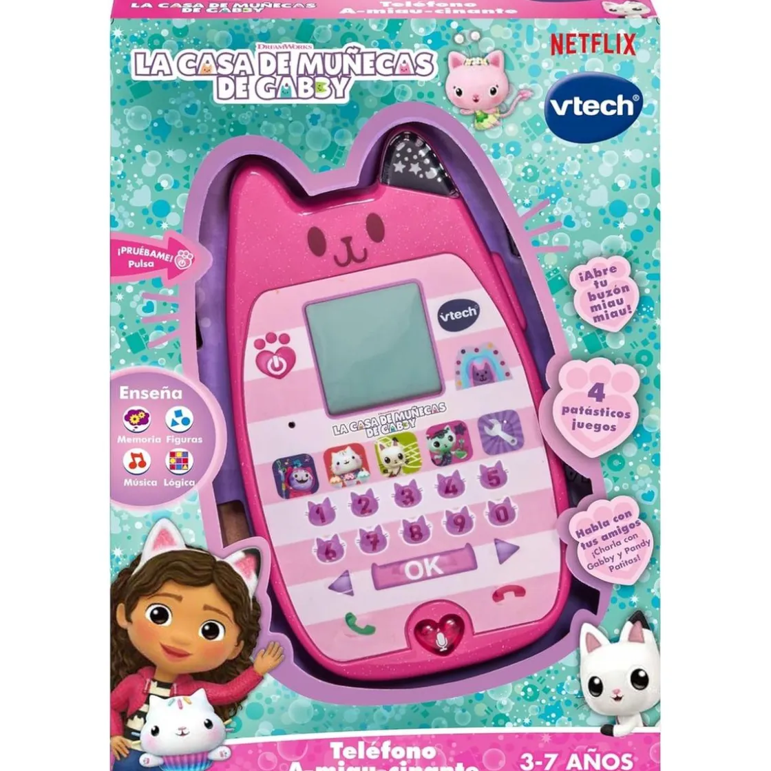 VTECH - Teléfono Juguetón Gatito A-Miau-cinante ㅤ* Coleccionables Y Mini Mundos