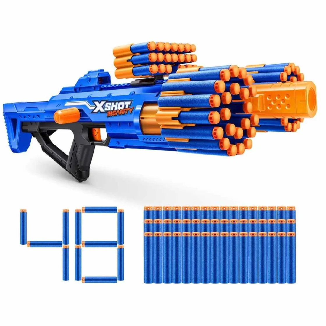 ZURU X-Shot - Lanzador Insanity Berzerko (48 dardos)* Nerf Y Blasters