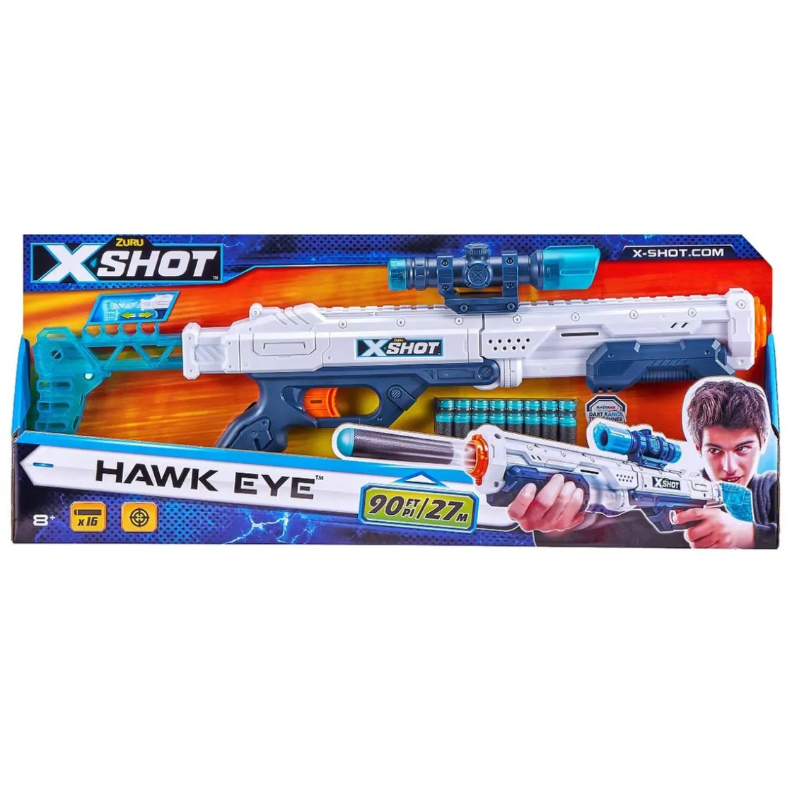 ZURU X-Shot -Hawk Eye con 16 dardos
